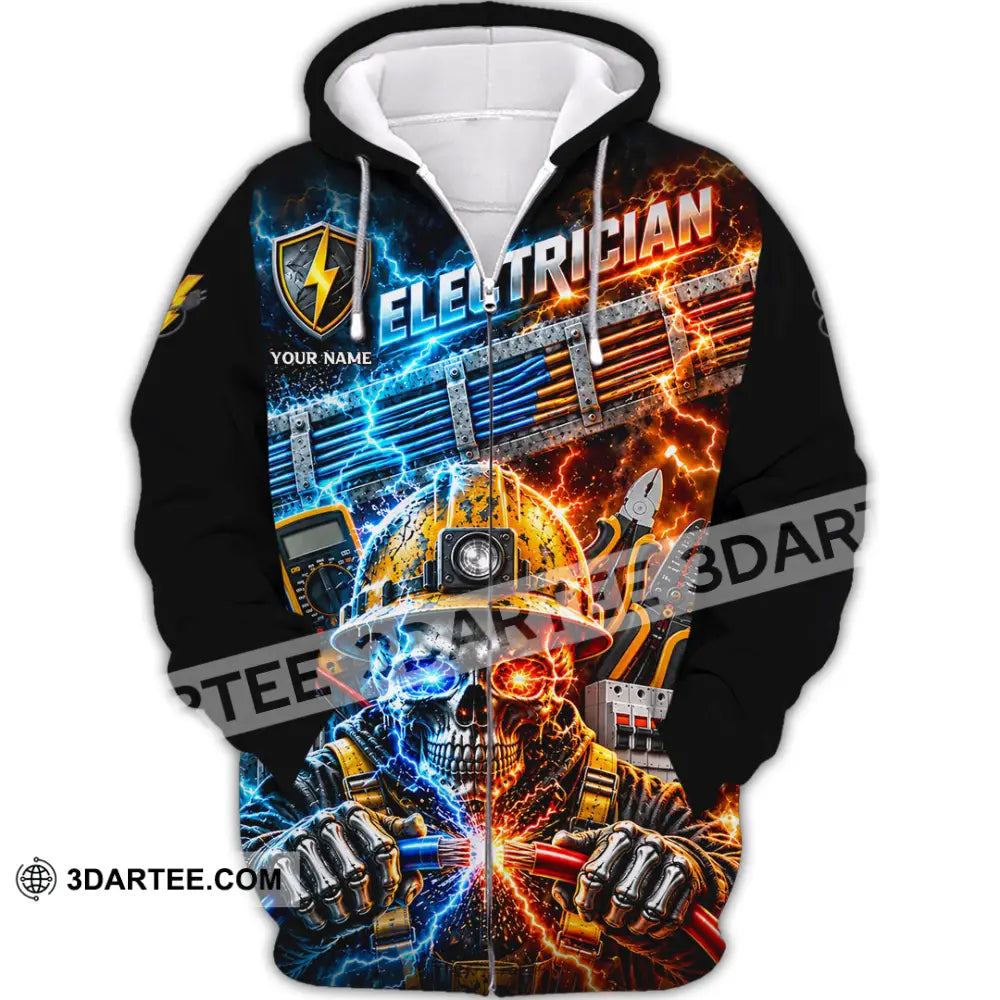 Unisex Shirt - Custom Electrician Shirt - Zipper Hoodie / S - T-shirt