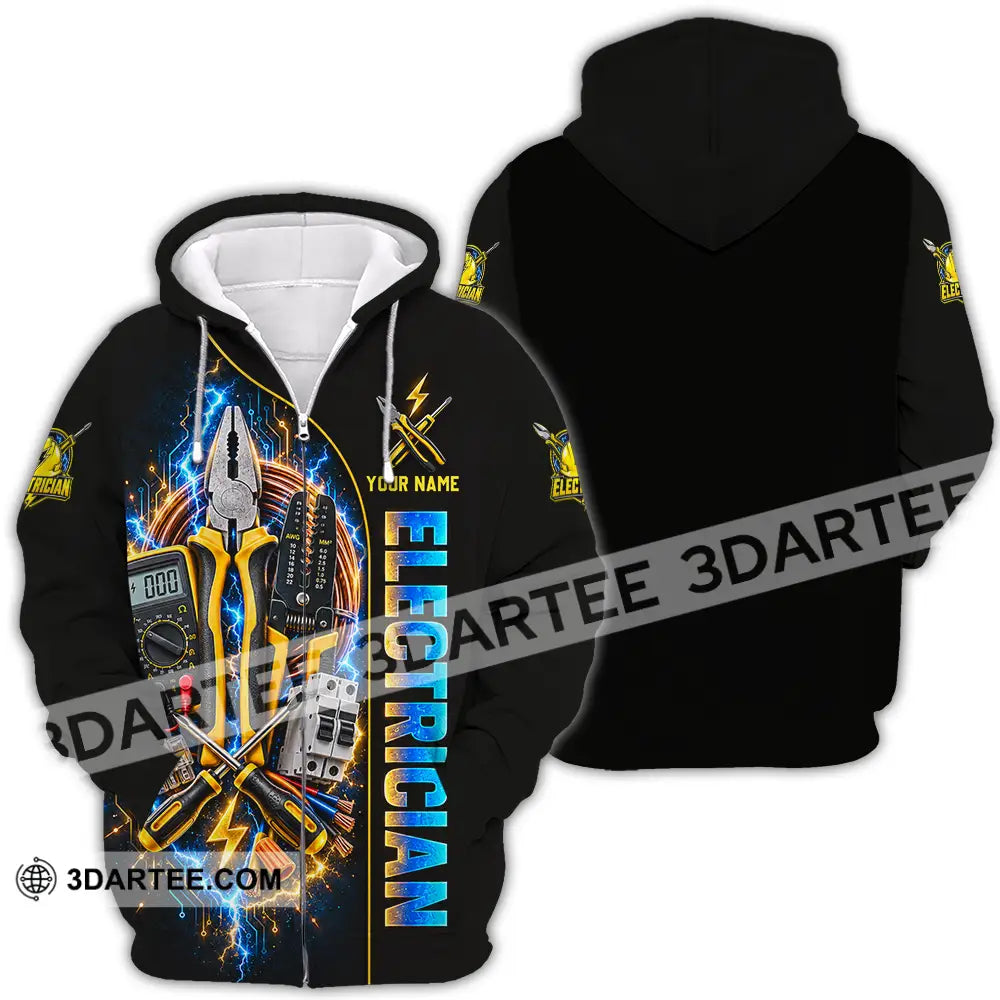Unisex Shirt - Custom Electrician Shirt - Zipper Hoodie / S - T-shirt