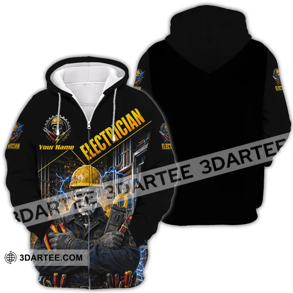 Unisex Shirt - Custom Electrician Shirt - Zipper Hoodie / S - T-shirt