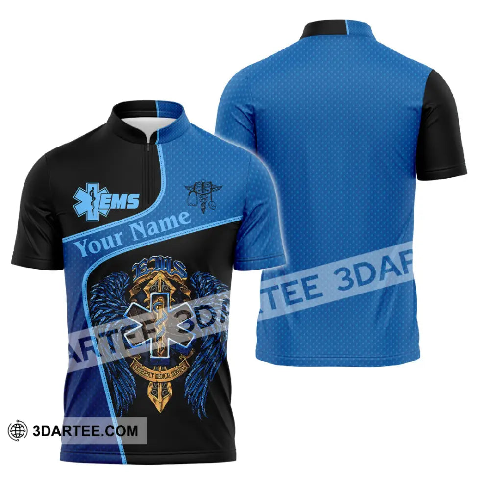 Unisex Shirt - Custom EMS Shirt - Zipper Polo Shirt / S - T-shirt