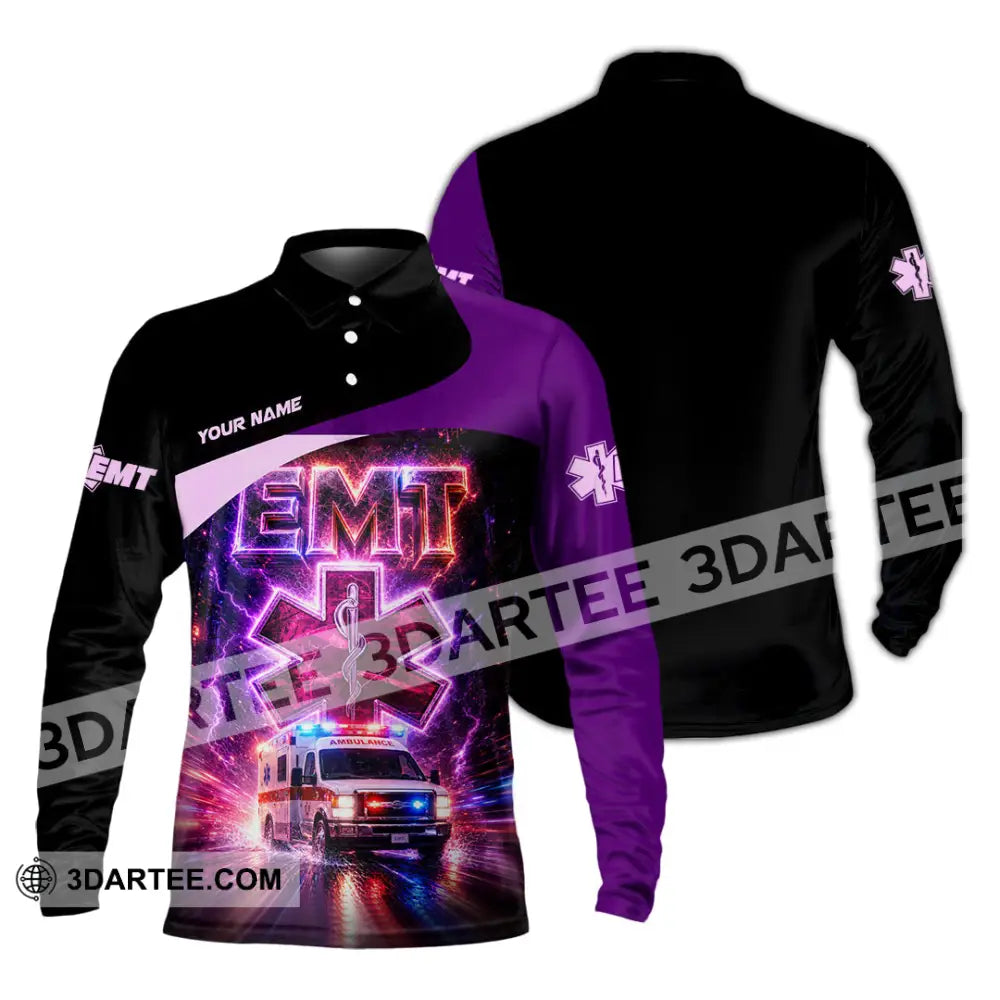 Unisex Shirt - Custom EMT Shirt - Long Sleeve Polo / S - T-shirt