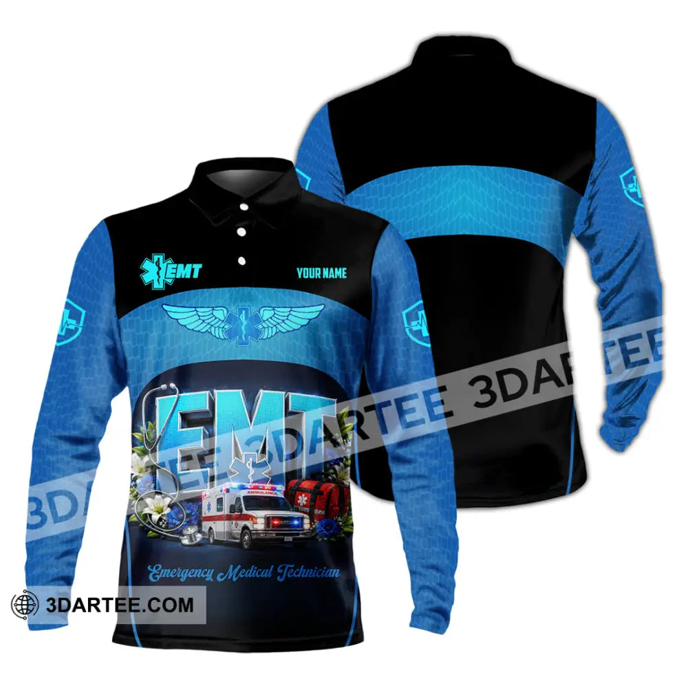 Unisex Shirt - Custom EMT Shirt - Long Sleeve Polo / S - T-shirt
