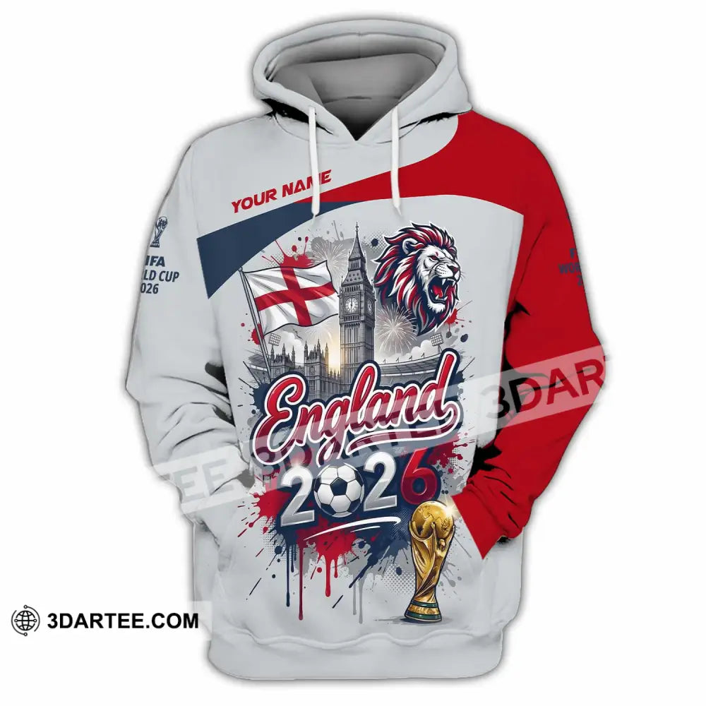 Unisex Shirt - Custom England World Cup 2026 3D Shirt - Hoodie / S - T-shirt