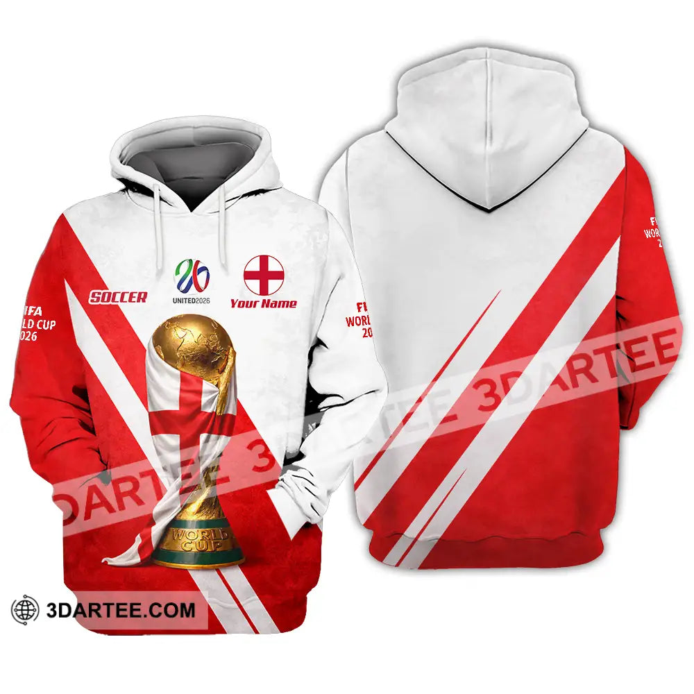 Unisex Shirt - Custom England World Cup 2026 3D Shirt - Hoodie / S - T-shirt