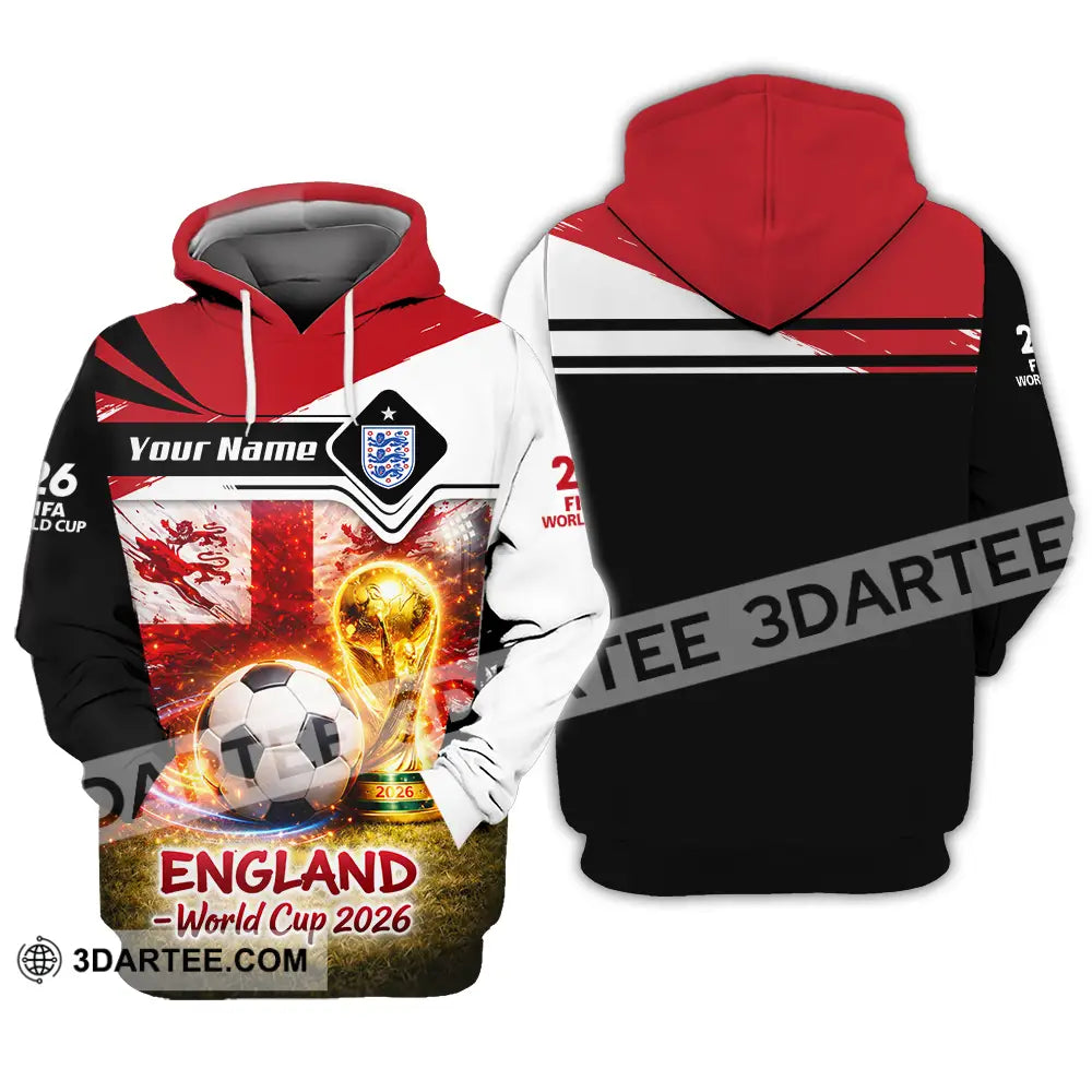 Unisex Shirt - Custom England World Cup 2026 3D Shirt - Hoodie / S - T-shirt