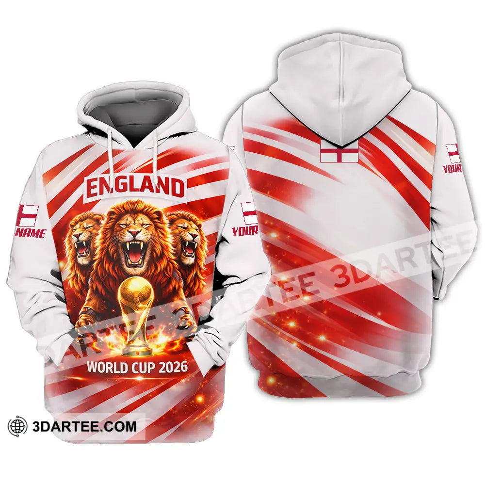 Unisex Shirt - Custom England World Cup 2026 3D Shirt - Hoodie / S - T-shirt