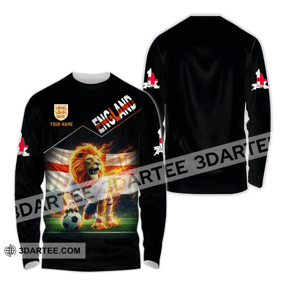 Unisex Shirt - Custom England 3D Shirt Long Sleeve Shirt / S T-shirt