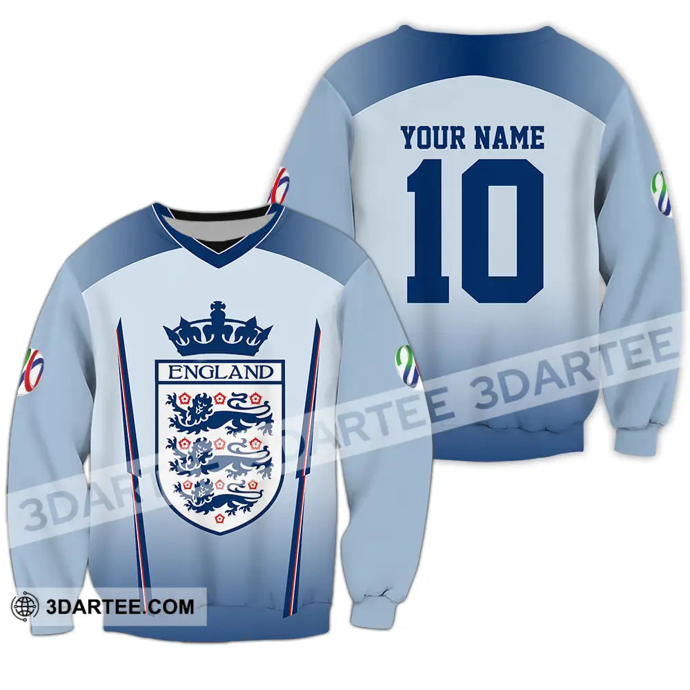 Unisex Shirt - Custom England 3D Shirt Long Sleeve / S T-shirt