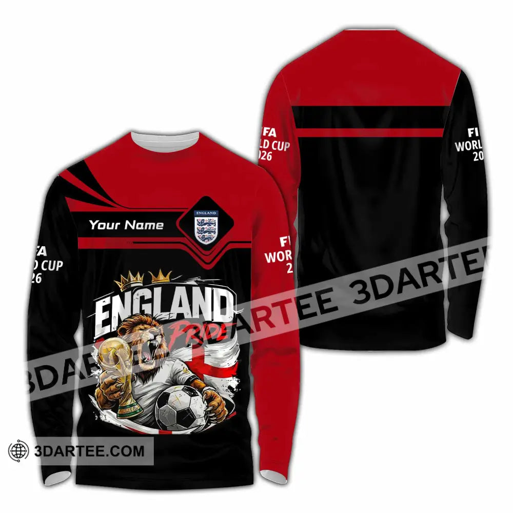 Unisex Shirt - Custom England World Cup 2026 3D Shirt - Long Sleeve Shirt / S - T-shirt