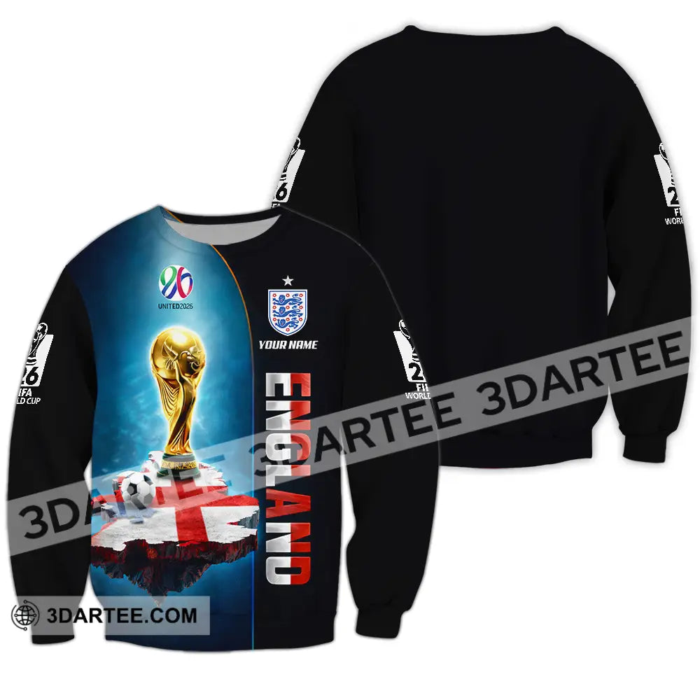 Unisex Shirt - Custom England World Cup 2026 3D Shirt - Long Sleeve / S - T-shirt