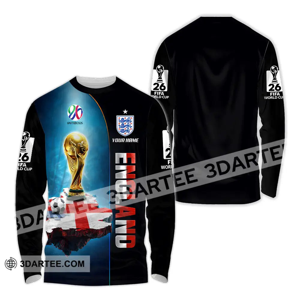 Unisex Shirt - Custom England World Cup 2026 3D Shirt - Long Sleeve Shirt / S - T-shirt