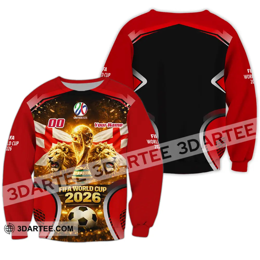 Unisex Shirt - Custom England World Cup 2026 3D Shirt - Long Sleeve / S - T-shirt
