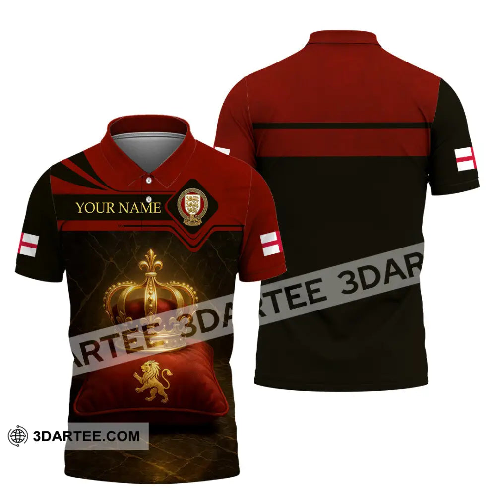 Unisex Shirt - Custom England 3D Shirt Polo Shirt / S T-shirt