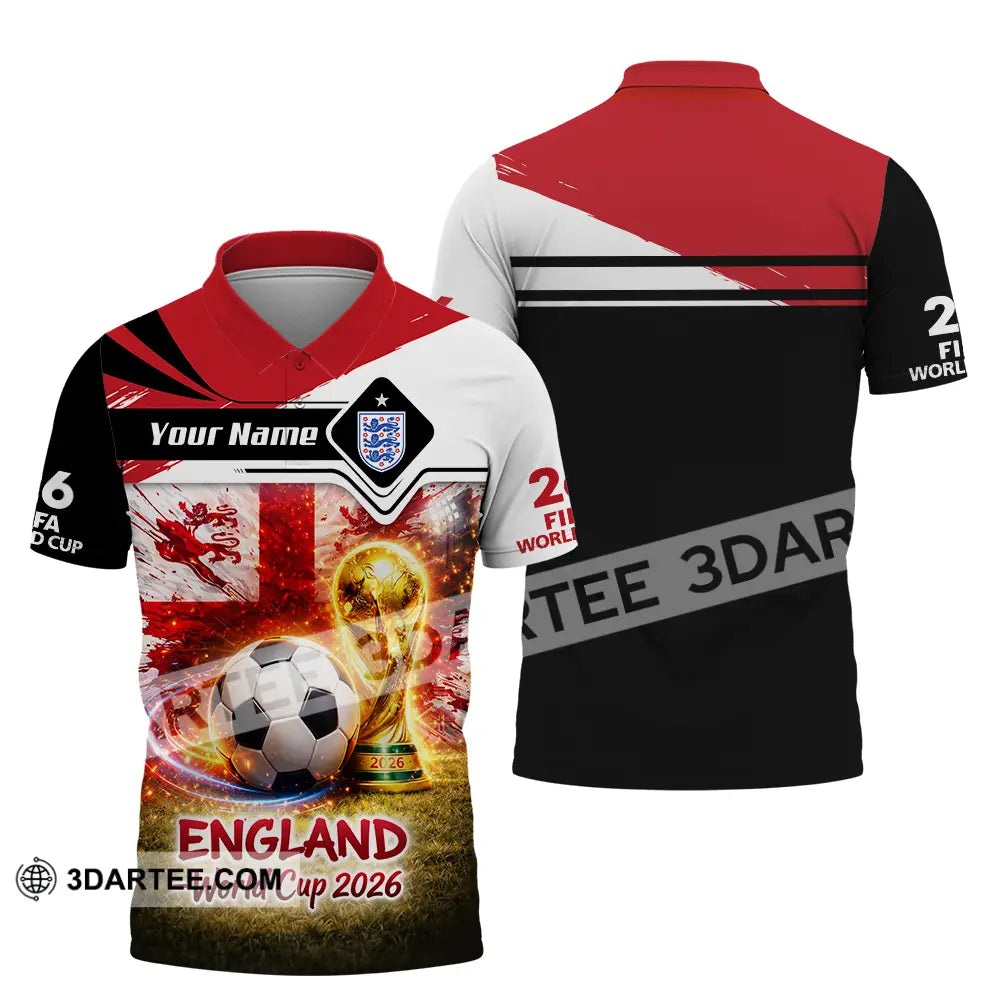 Unisex Shirt - Custom England World Cup 2026 3D Shirt - Polo Shirt / S - T-shirt