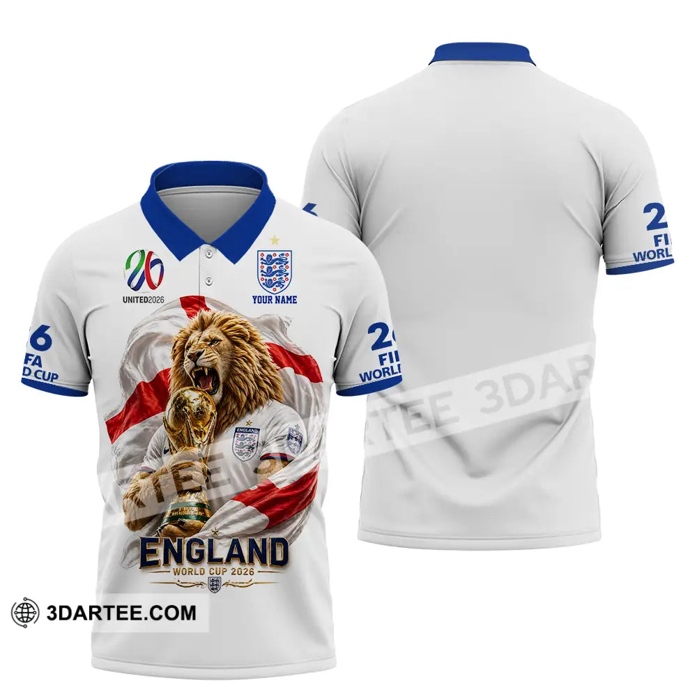 Unisex Shirt - Custom England World Cup 2026 3D Shirt - Polo Shirt / S - T-shirt