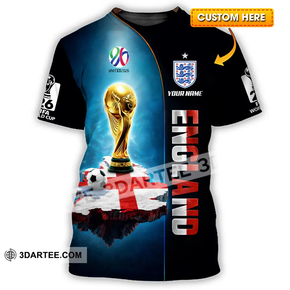 Unisex Shirt - Custom England World Cup 2026 3D Shirt - T-shirt