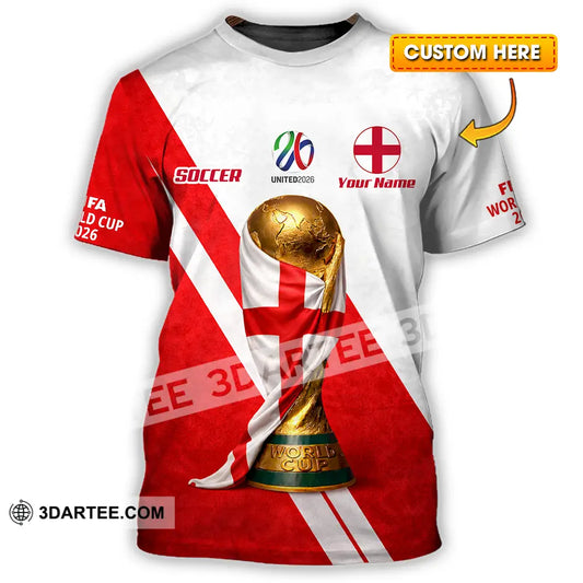 Unisex Shirt - Custom England World Cup 2026 3D Shirt - T-shirt