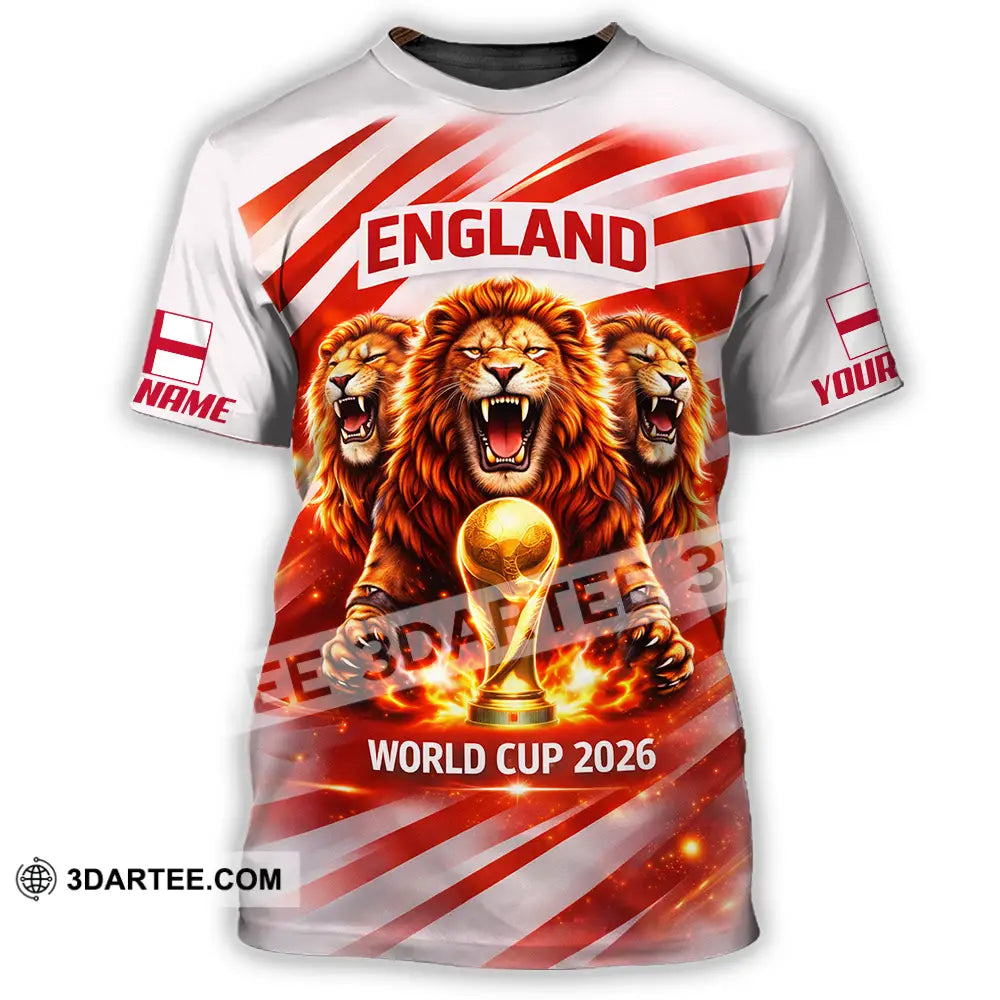Unisex Shirt - Custom England World Cup 2026 3D Shirt - T-Shirt / S - T-shirt