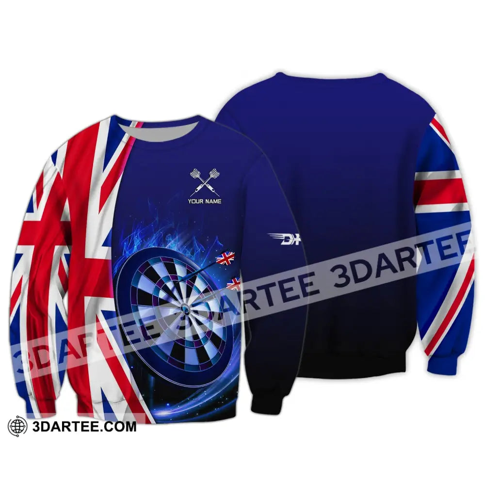 Unisex Shirt Custom England Darts Polo Hoodie Team T-Shirt Gift For Players Long Sleeve / S