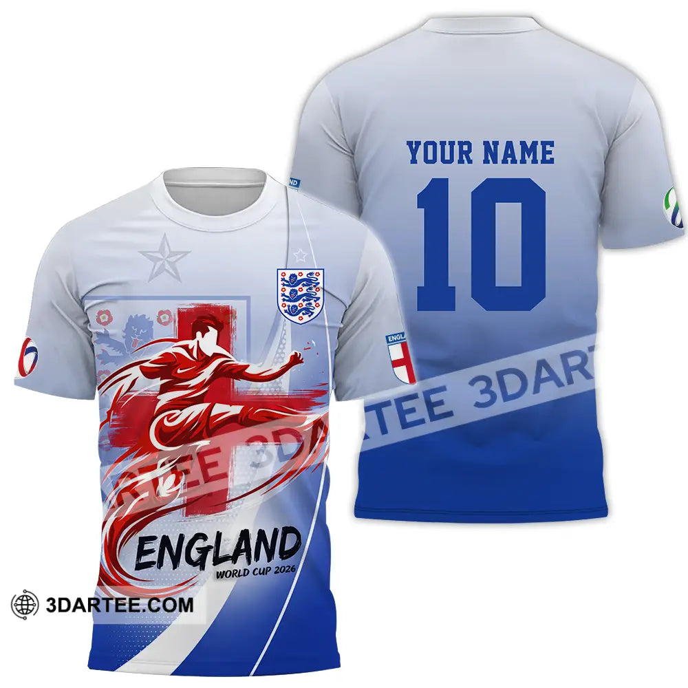 Unisex Shirt - Custom England FIFA World Cup 2026 3D Shirt T-Shirt / S T-shirt