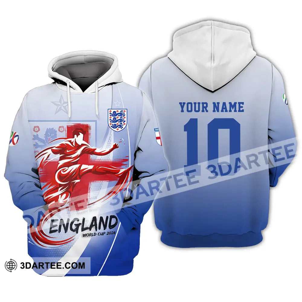 Unisex Shirt - Custom England FIFA World Cup 2026 3D Shirt Hoodie / S T-shirt