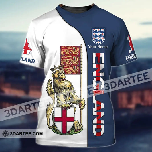 Unisex Shirt - Custom England Football Name T-Shirt Three Lion / S T-Shirt