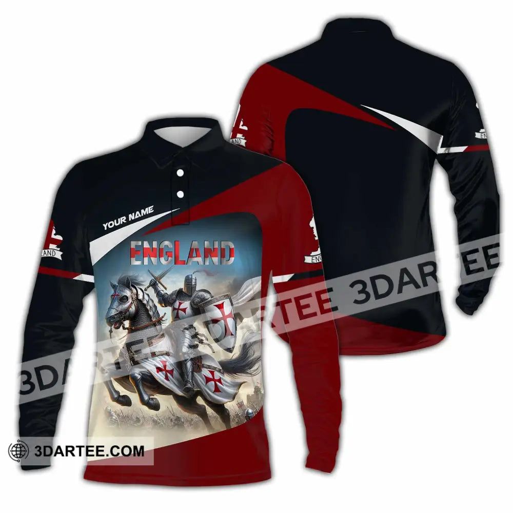 Unisex Shirt - Custom England Forever Shirt Long Sleeve Polo / S T-shirt