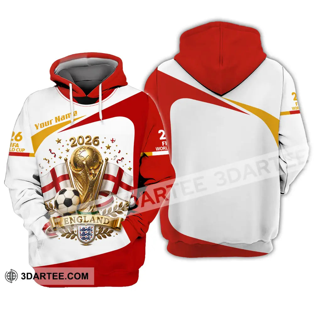 Unisex Shirt - Custom England World Cup 2026 Shirt - Hoodie / S - T-shirt
