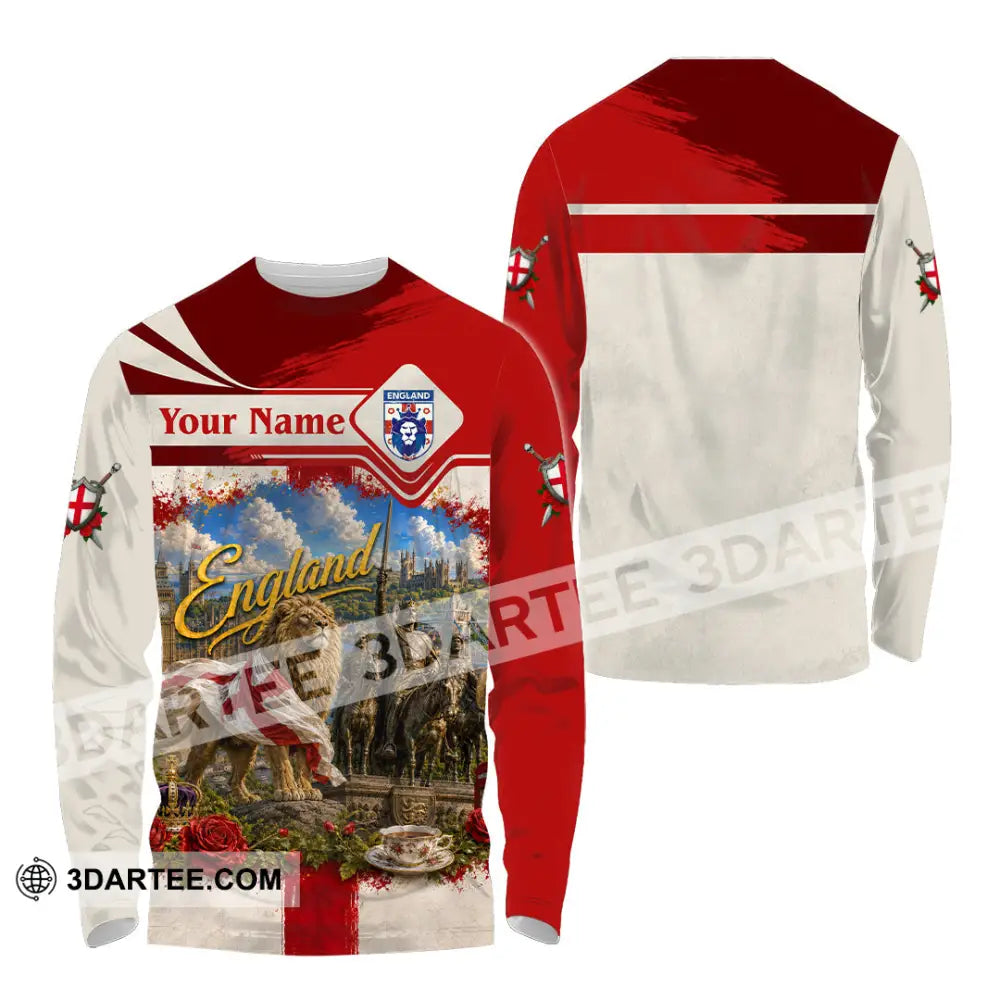 Unisex Shirt - Custom England Shirt - Long Sleeve Shirt / S - T-shirt