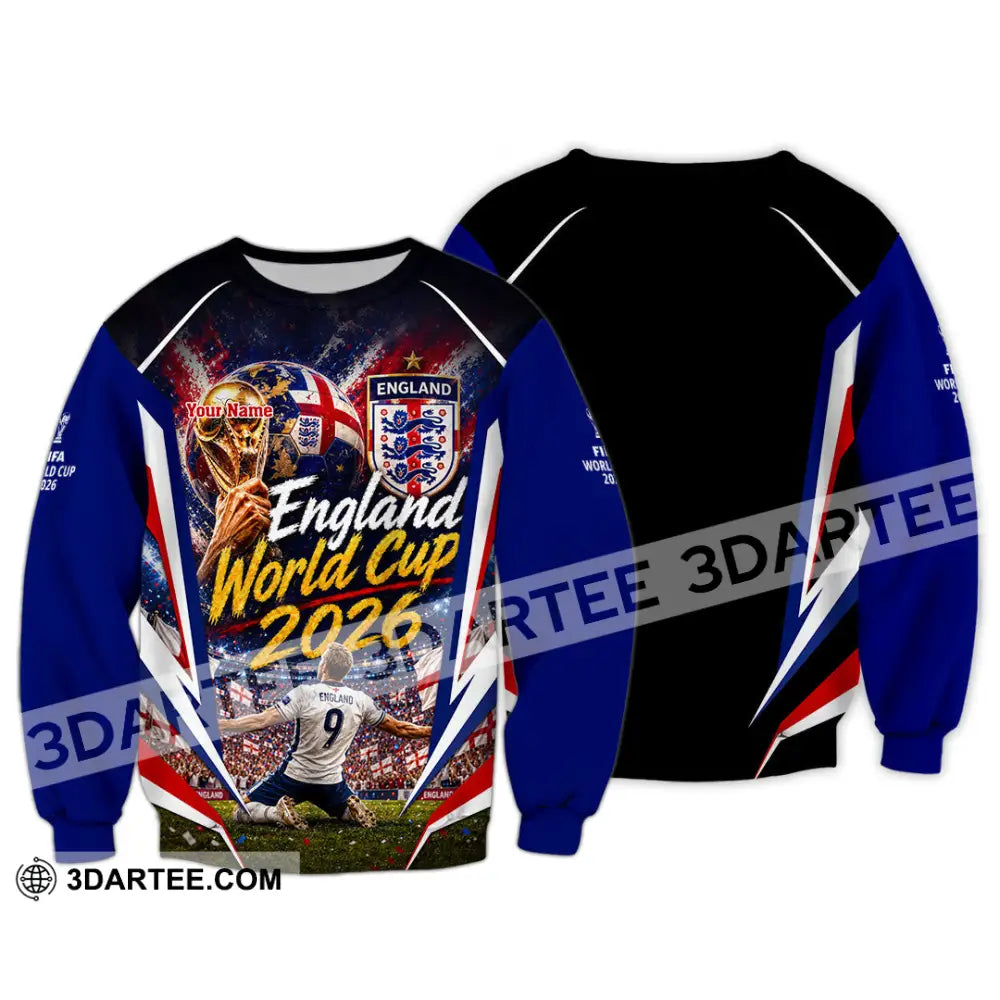 Unisex Shirt - Custom England World Cup 2026 Shirt - Long Sleeve / S - T-shirt