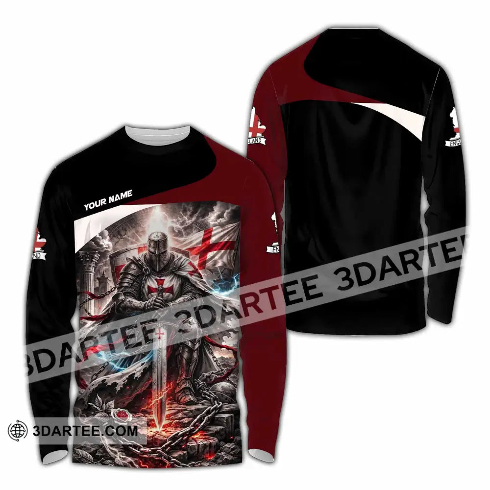 Unisex Shirt - Custom England Shirt - Long Sleeve Shirt / S - T-shirt