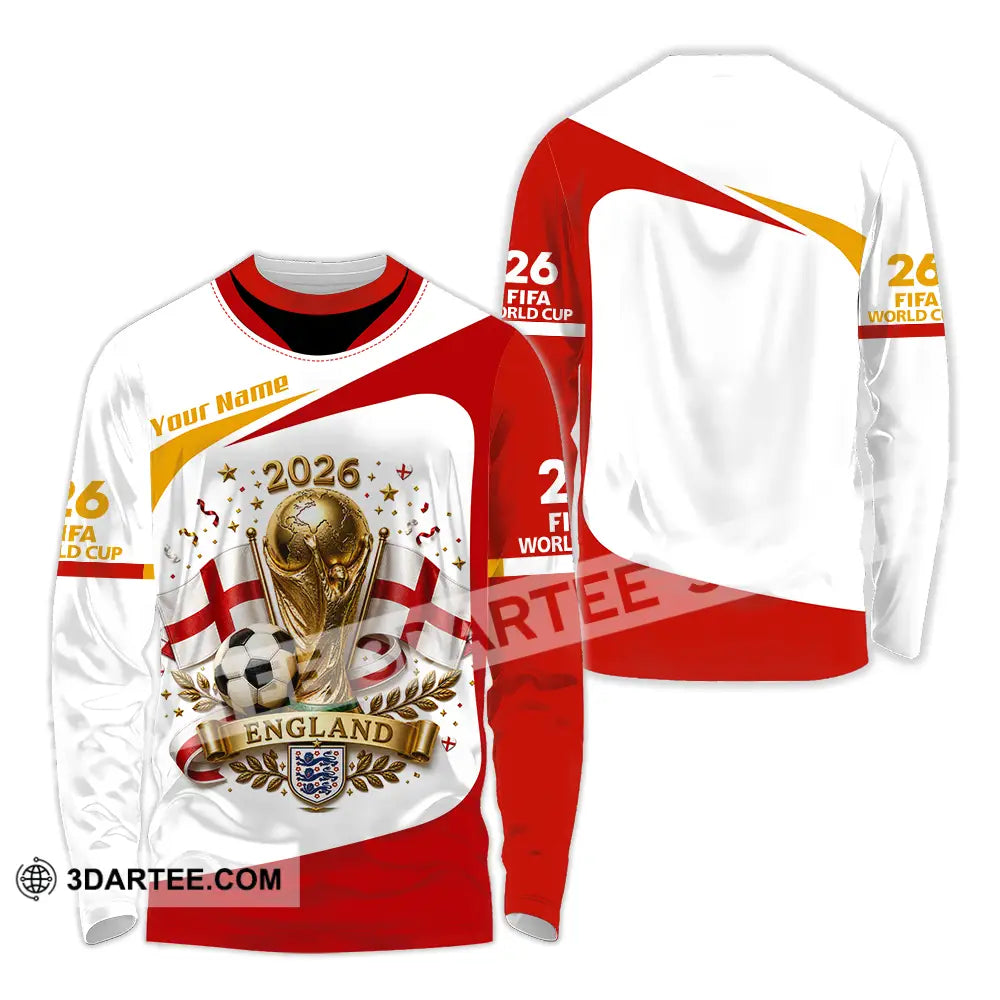 Unisex Shirt - Custom England World Cup 2026 Shirt - Long Sleeve Shirt / S - T-shirt