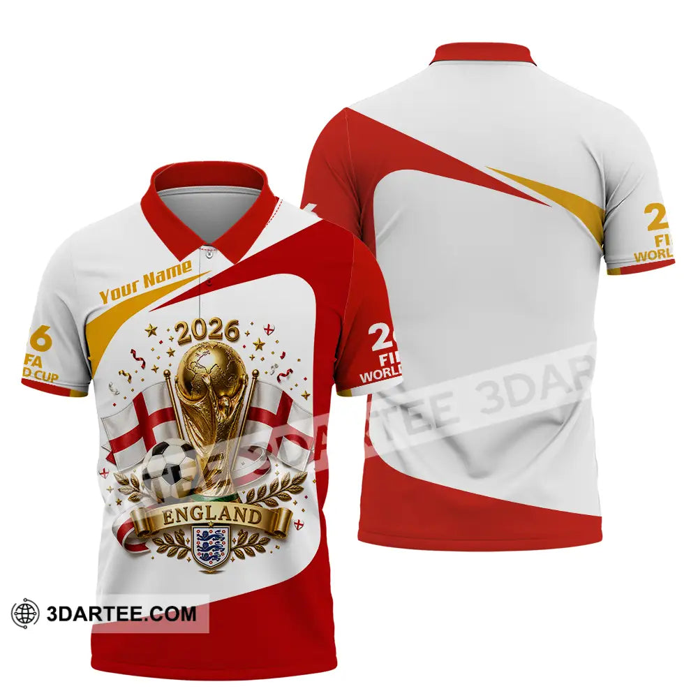Unisex Shirt - Custom England World Cup 2026 Shirt - Polo Shirt / S - T-shirt