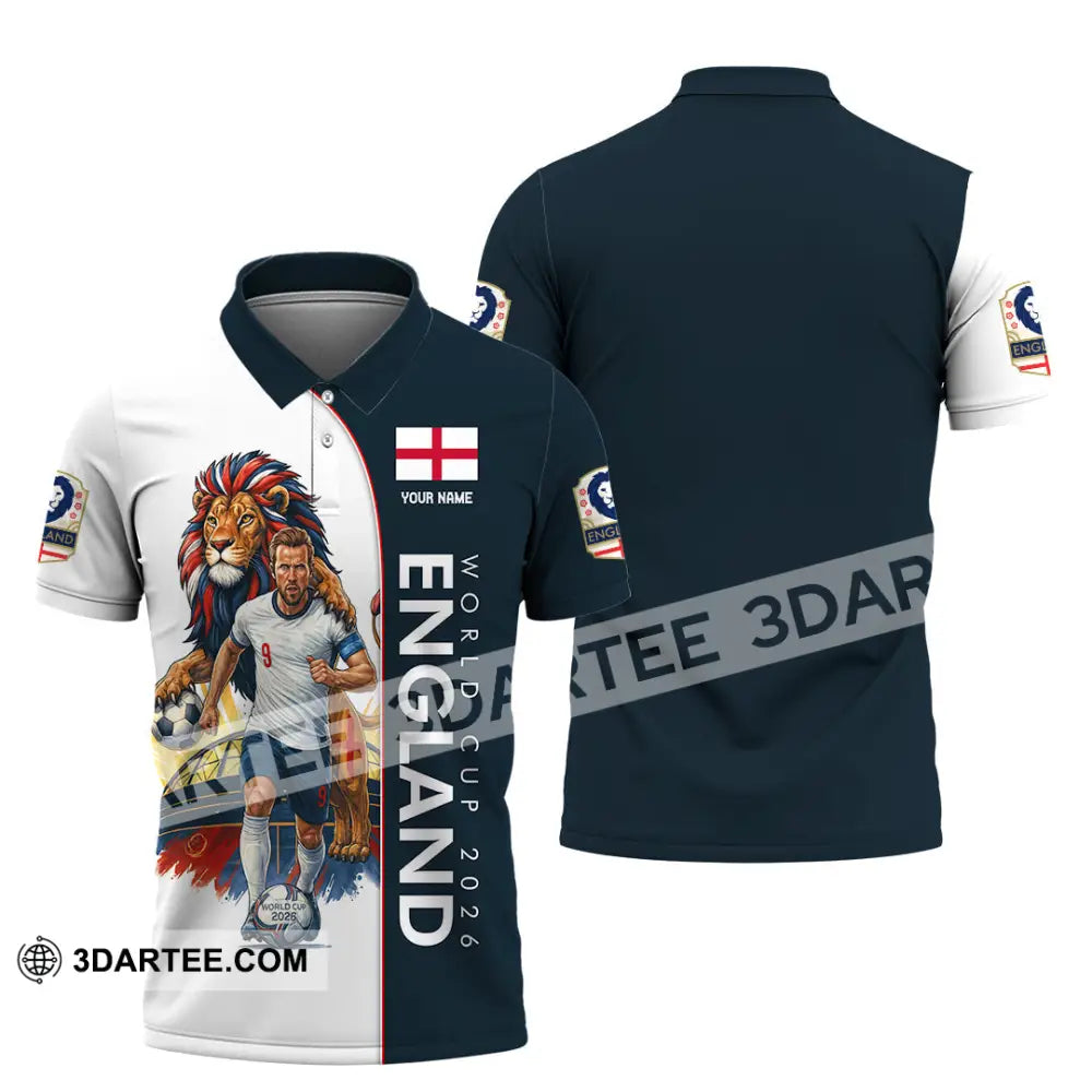 Unisex Shirt - Custom England World Cup 2026 3D Shirt Polo Shirt / S T-shirt