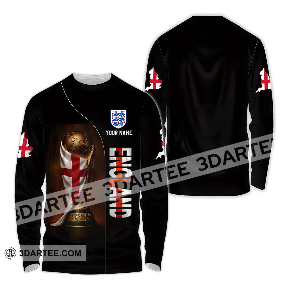 Unisex Shirt - Custom England World Cup 3D Shirt Long Sleeve Shirt / S T-shirt