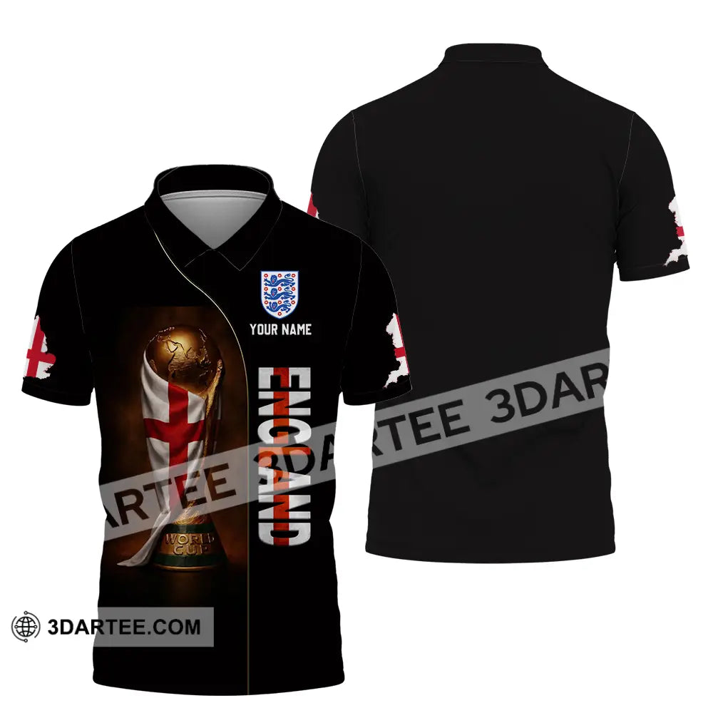 Unisex Shirt - Custom England World Cup 3D Shirt Polo Shirt / S T-shirt
