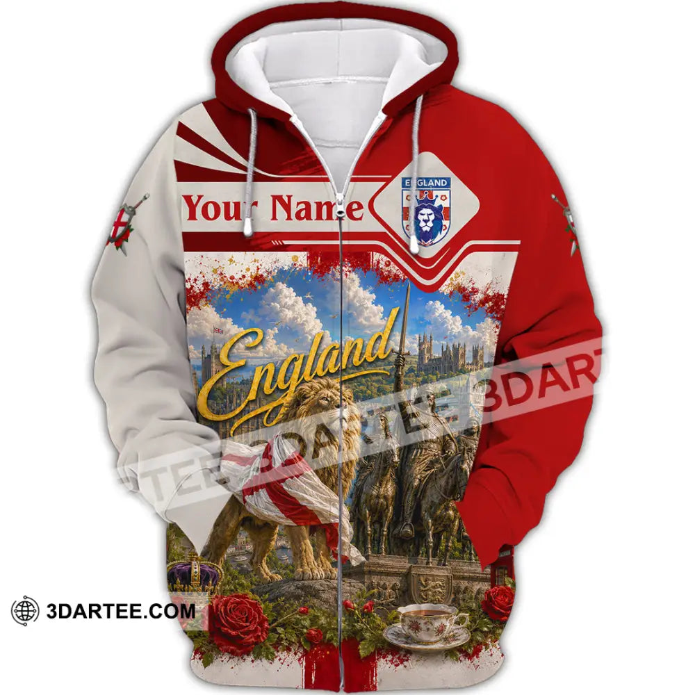 Unisex Shirt - Custom England Shirt - Zipper Hoodie / S - T-shirt