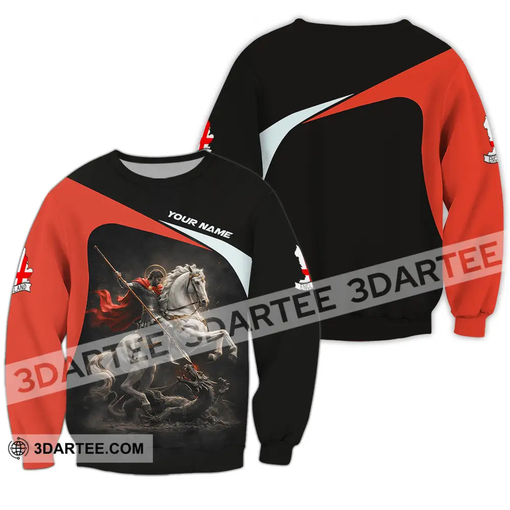 Unisex Shirt - Custom English Horseman 3D Shirt Long Sleeve / S T-shirt