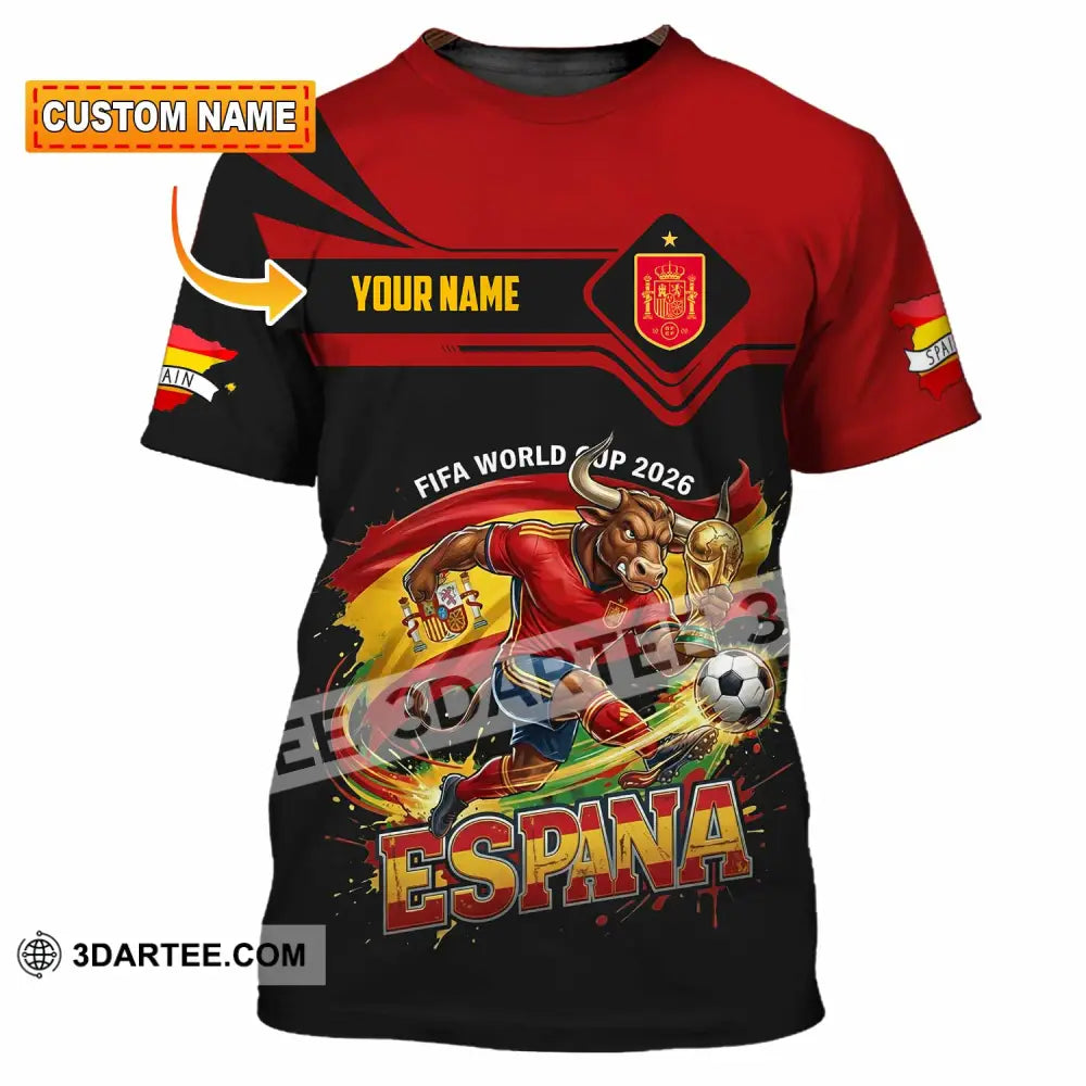 Unisex Shirt - Custom Espana Spain Fifa World Cup 2026 3D Shirt T-shirt