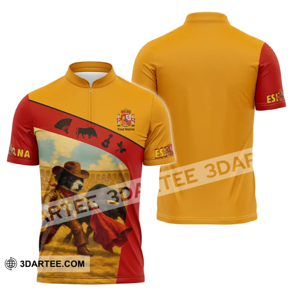 Unisex Shirt - Custom Espana Shirt Zipper Polo Shirt / S T-shirt