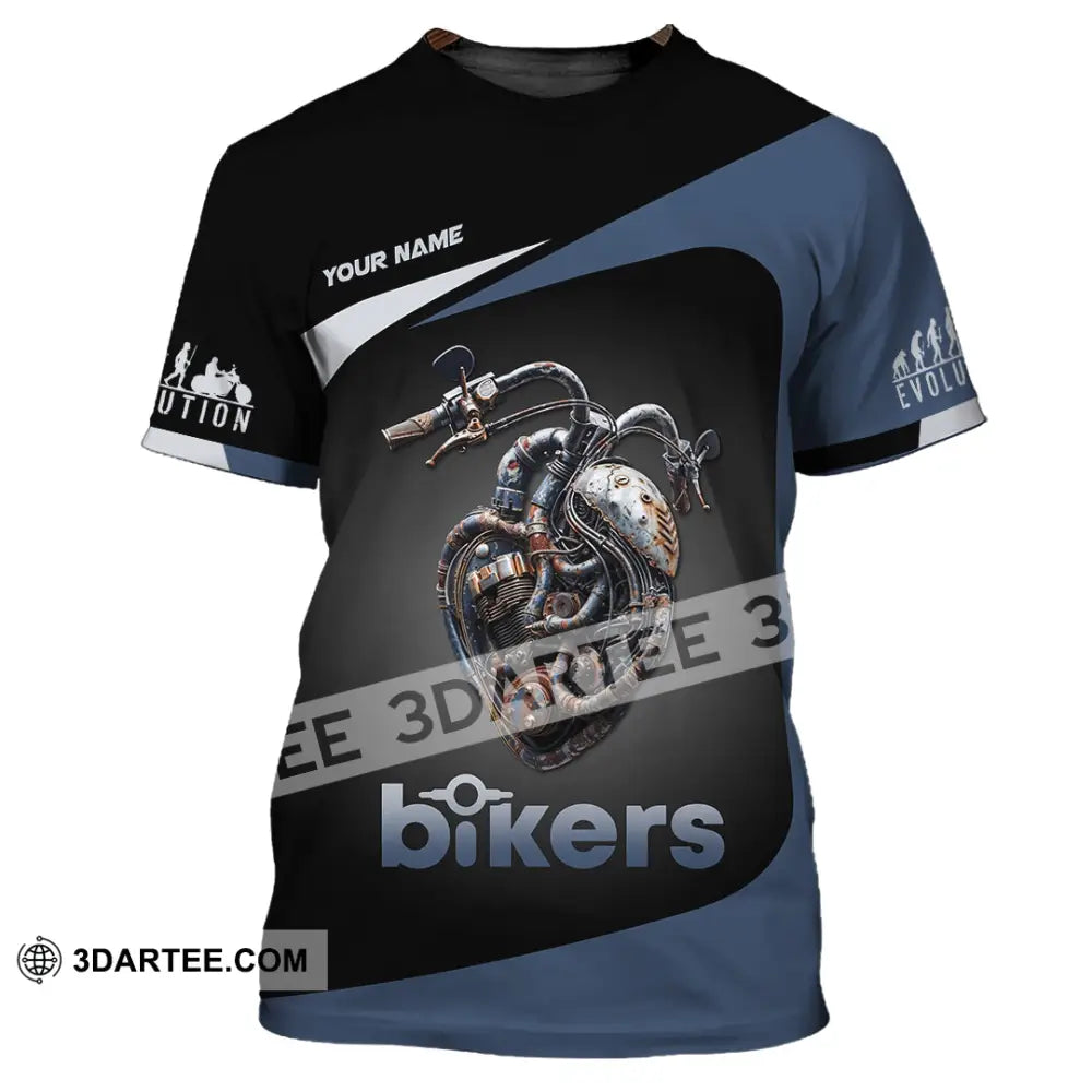 Unisex Shirt - Custom Evolution Heart Biker Shirt T-Shirt / S T-shirt
