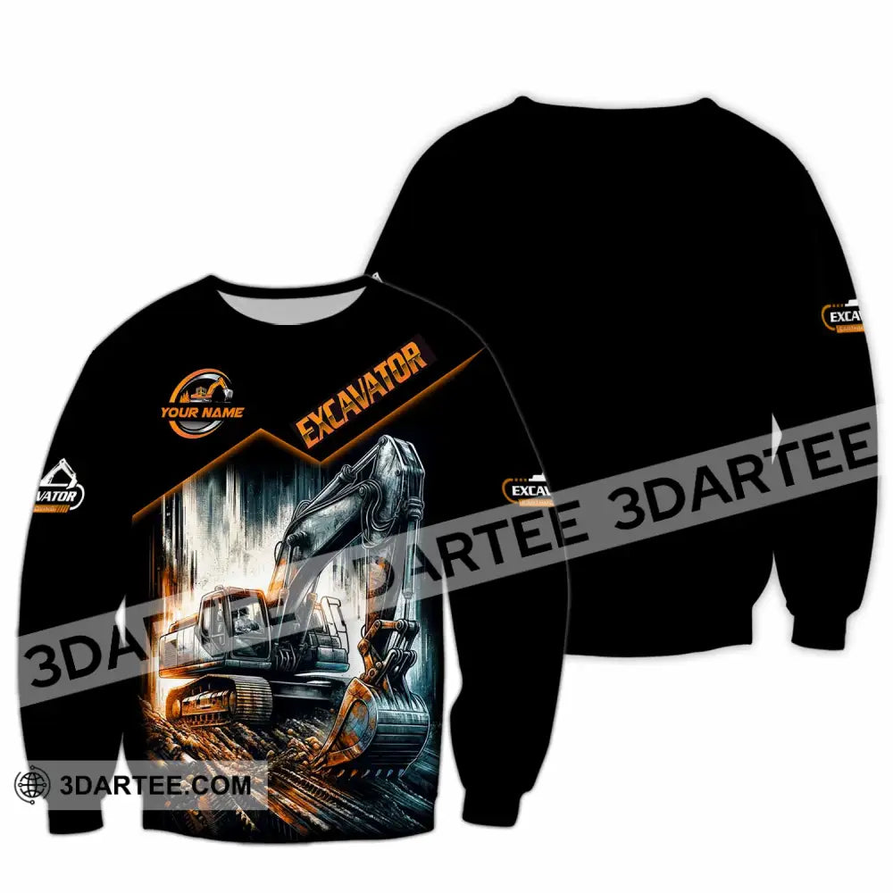Unisex Shirt - Custom Excavator Shirt - Long Sleeve / S - T-shirt
