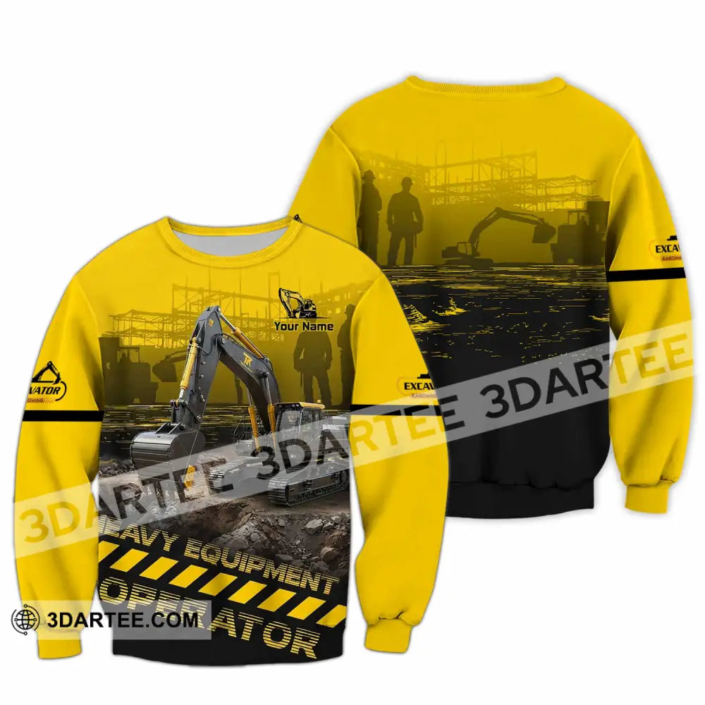 Unisex Shirt - Custom Excavator Shirt - Long Sleeve / S - T-shirt