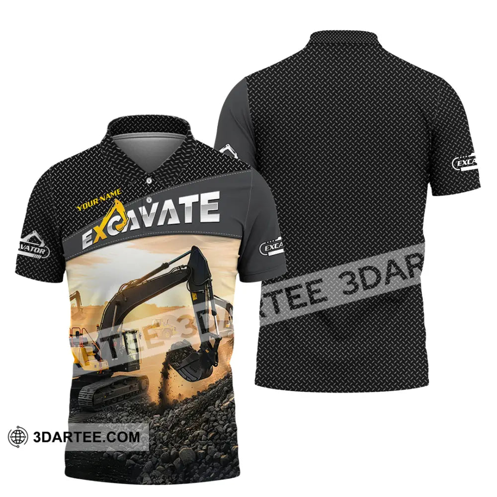 Unisex Shirt - Custom Excavator Shirt - Polo Shirt / S - T-shirt