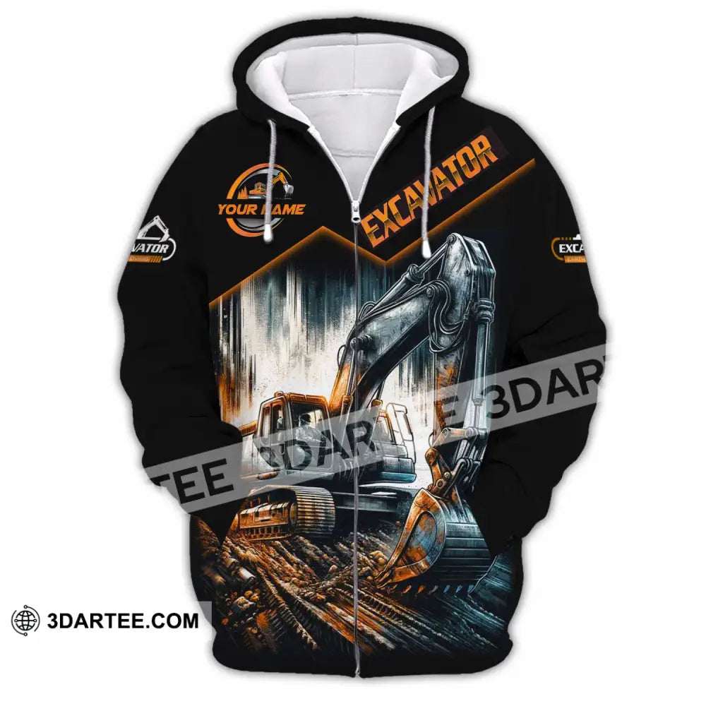 Unisex Shirt - Custom Excavator Shirt - Zipper Hoodie / S - T-shirt