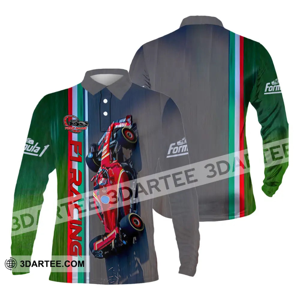 Unisex Shirt - Custom F1 Racing Shirt Long Sleeve Polo / S T-shirt