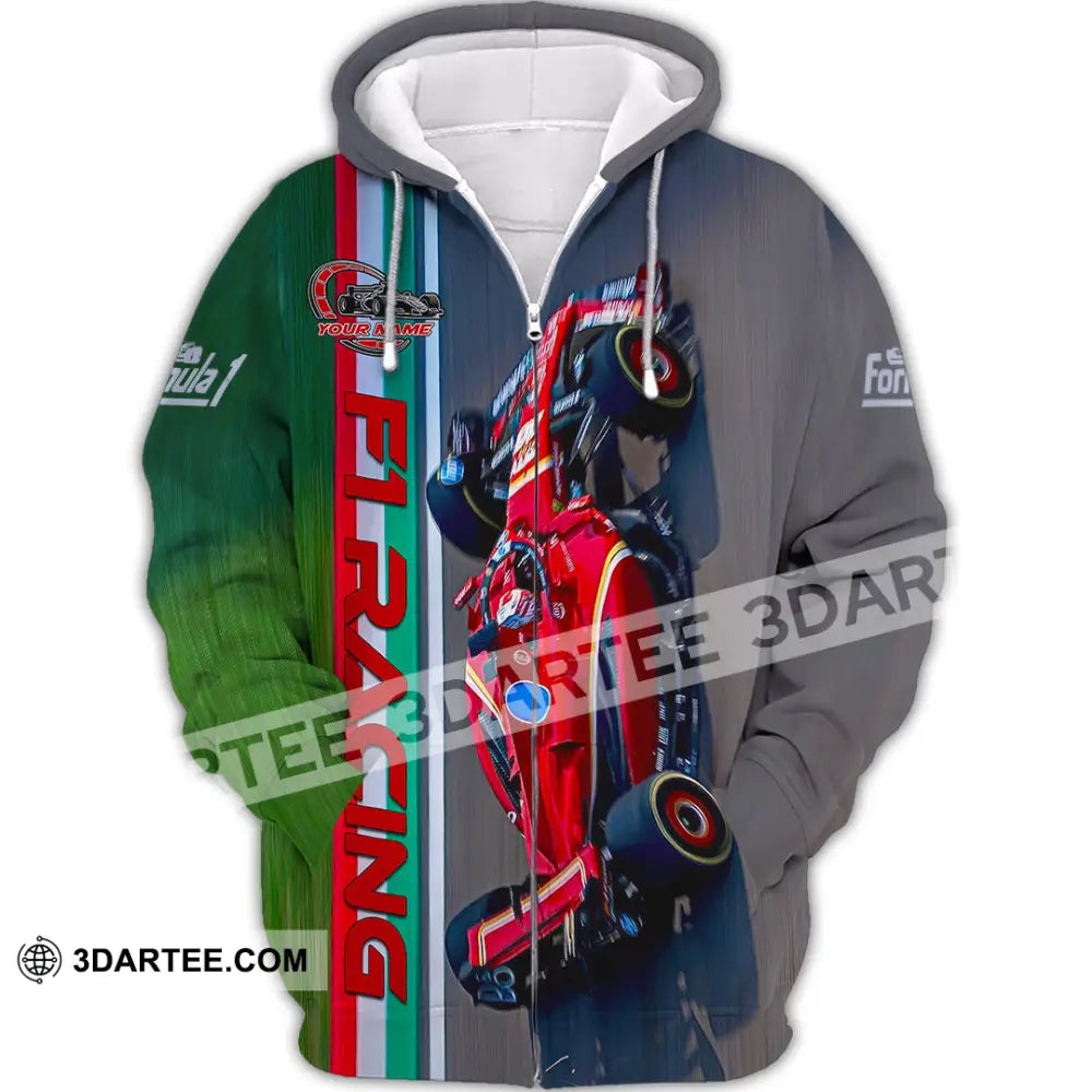 Unisex Shirt - Custom F1 Racing Shirt Zipper Hoodie / S T-shirt