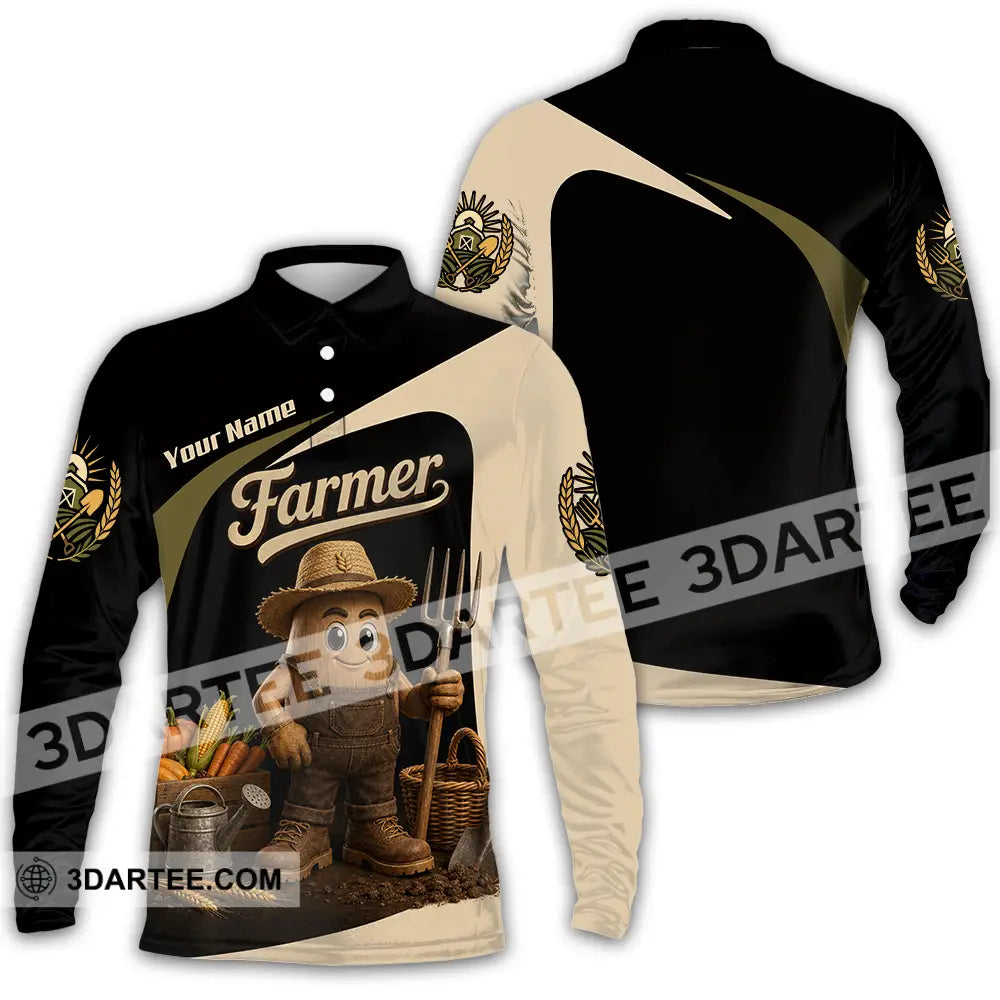 Unisex Shirt - Custom Farmer Shirt - Long Sleeve Polo / S - T-shirt