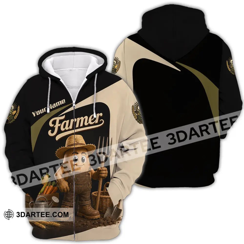 Unisex Shirt - Custom Farmer Shirt - Zipper Hoodie / S - T-shirt
