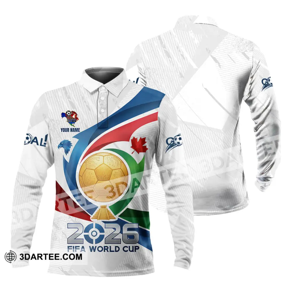 Unisex Shirt - Custom FIFA World Cup 2026 3D Shirt Long Sleeve Polo / S T-shirt